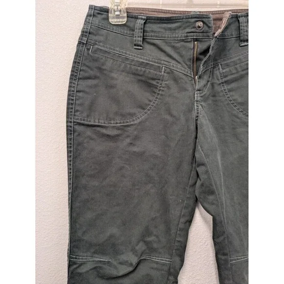 Kuhl Dark Gray Straight Leg Hiking Pants sz 6P Reinforced Knee Outdoor Gorpcore - Picture 4 of 10